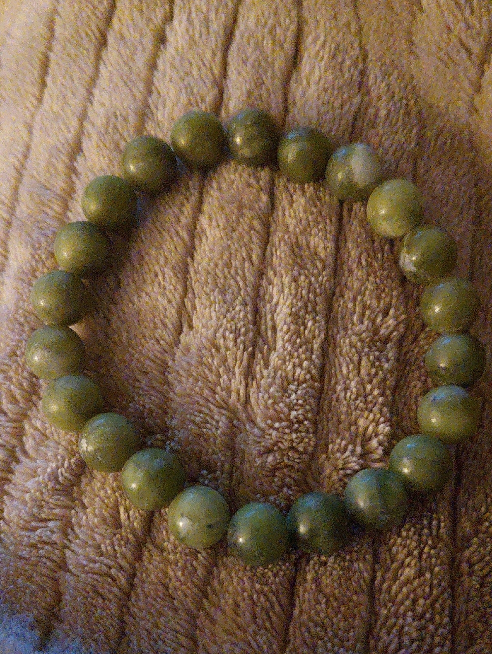 Green Jade Beaded Stretch Bracelet - Women Jewelry